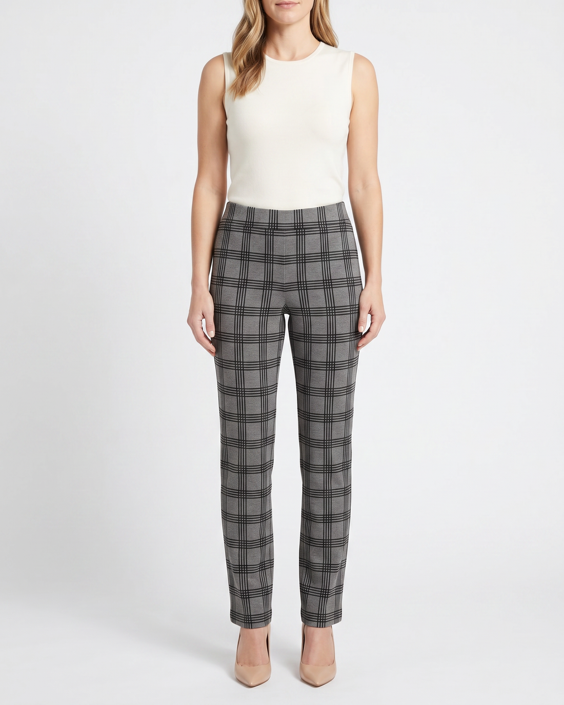 Women's Pant w/ Large Plaid