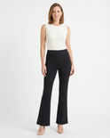 Elastic Boot-Cut Ponte Pant, view 2