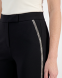 Bling-Trim Boot-Cut Ponte Pant, view 3