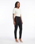 Side-Zip Ponte Pant w/ Belt Loops, view 2