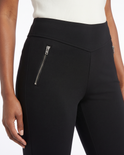 Side-Zip Ponte Pant w/ Belt Loops, view 4