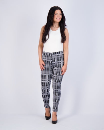 High-Waist Checkered Leggings