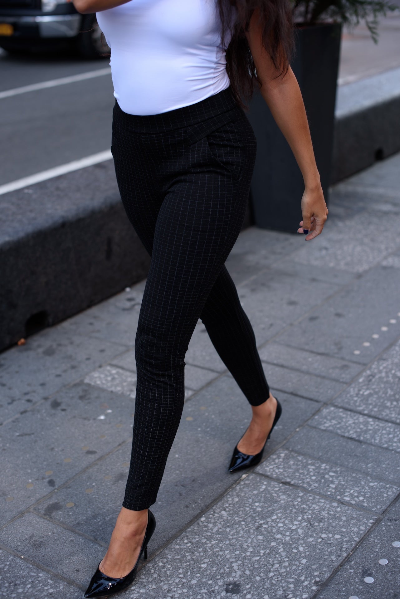 Black Pinstripe Pants