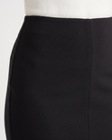 Skirt w/ CB Metal Zipper & Split Hem, view 4